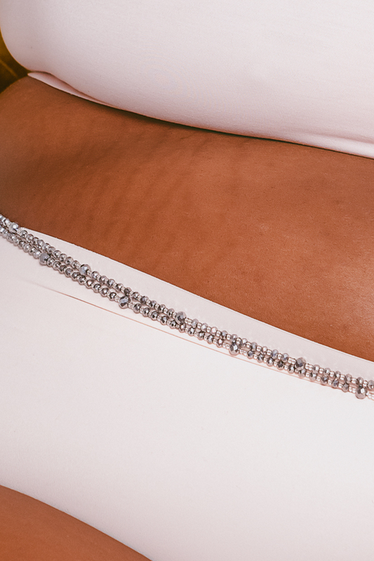 Silver Lining Traditional Waist Beads